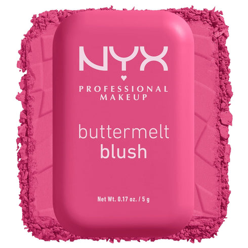 NYX PROFESSIONAL MAKEUP Buttermelt Powder Blush, Fade and Transfer-Resistant Blush, Up to 12HR Make Up Wear, Vegan Formula - Butta With Time...
