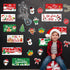 Whaline 37Pcs Christmas Bulletin Board Decorations Motivational Xmas Cut-outs Cute Santa Snowman Cutouts Classroom Decor Xmas Rule Posters for Win...