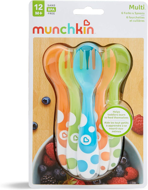 Munchkin® Multi™ Toddler Forks and Spoons, 6 Pack...