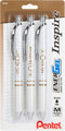 EnerGel Retractable Liquid Gel Pen, Inspire Collection, 0.7mm, Metal Tip, Medium Line, Black Ink, Pack of 3 Pens (BL77INSPBP3M1)...