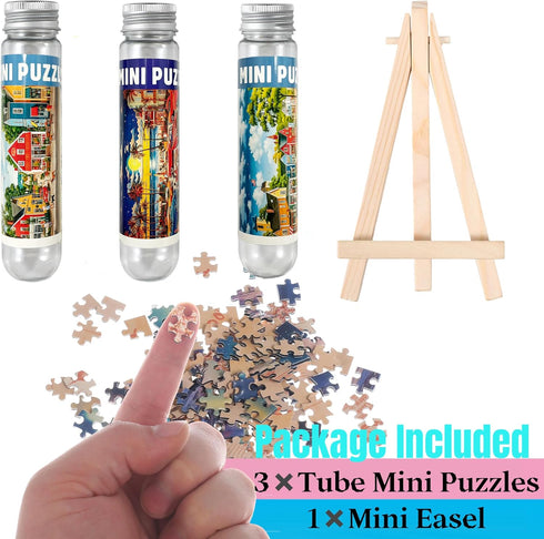 Small Jigsaw Puzzles for Adults 150 Pieces Vintage American illustration Mini Jigsaw Puzzles Oil Painting Challenging Mini Puzzles Tiny Jigsaw Puz...