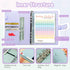 Axolotl 100 Envelopes Money Saving Challenge Binder, A5 Savings Budget Challenges Binders with Cash Envelopes, 100 Days Envelope Saving Binder Boo...