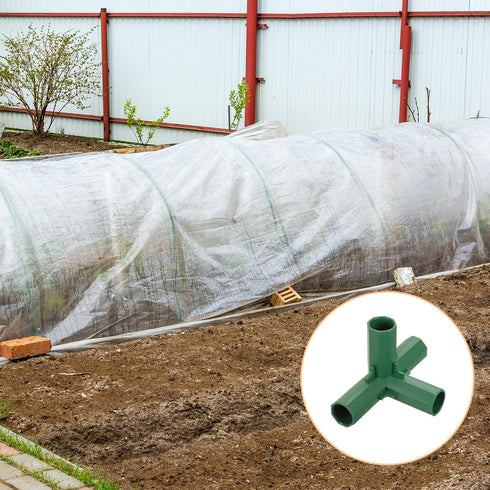 uxcell 4Pcs 16mm/0.6in Greenhouse Frame Connector Pipe Fitting Duty Joint Tool, 4 Way Frame Connectors for Trellis Sunscreen Shed Gardening Plant ...