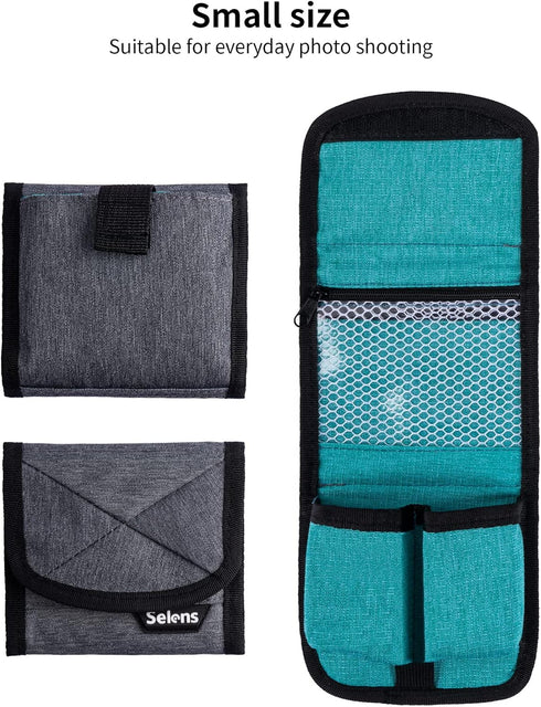 Selens Camera Battery Bag/Case/Pouch/Holder DSLR Battery SD Card wallet for NP-FZ100, LP-E6,AA Battery,LP-E8,LP-E10,LP-E12 Battery,EN-EL14,EN-EL15...
