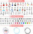 Lezmarket 208 Pcs Charm Bracelet Making Kit for Girls, Unicorn Mermaid Crafts Gifts Set, Charm Bracelets Jewelry Making Kit for 8-12 Age Girl Chri...