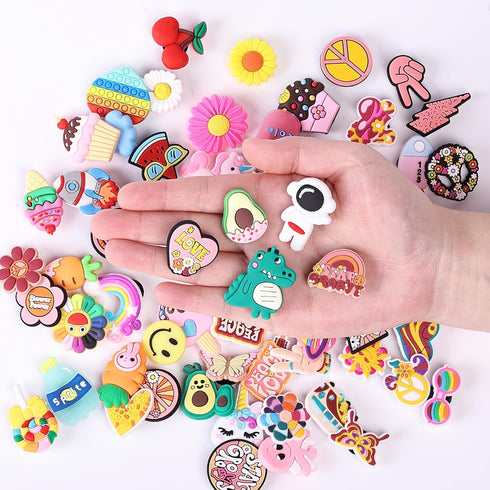 Mr. Pen- Different Charms, 60 Pack, PVC Random Different Charms, Decoration Charms for Decoration, Charm, Cute Charms, Charms Bulk, Charms Pack, R...