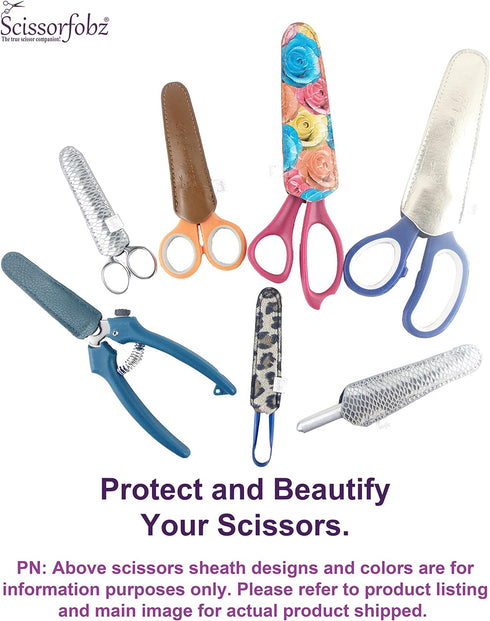 SCISSORFOBZ Designer Scissors Sheaths Protective Covers- 4 pcs Assorted Sizes Value Pack- Assorted Collection - #SAST014...