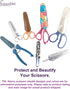 SCISSORFOBZ Designer Scissors Sheaths Protective Covers- 4 pcs Assorted Sizes Value Pack- Assorted Collection - #SAST014...