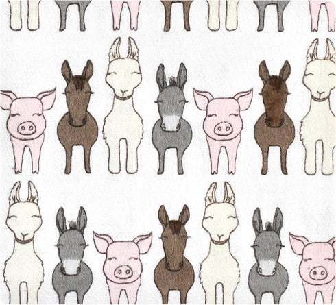 Hudson Baby Unisex Baby Cotton Flannel Receiving Blankets, Farm Friends Pink, One Size...