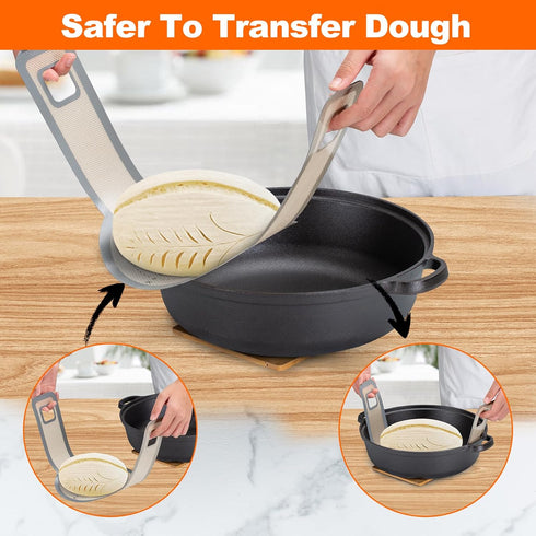 Sourdough Silicone Bread Sling - Non-Stick & Easy Clean Silicone Bread Mat for Dutch Oven. Reusable With Extra Long Handles Silicone Bread baking ...
