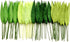 TH 50 pcs. Mixed Tone Green Grass Leaves with Wire Stems 8 mm Mulberry Paper Leaves Craft Supplies Scrap Booking Embellishments for so Many Card C...