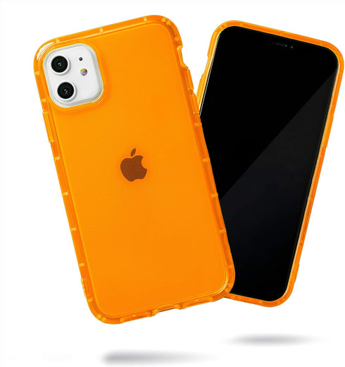 SteepLab Neon Highlighter Case for iPhone, The Grippy Jelly Case w/Protective Air Pockets (Intense Bright Orange, iPhone 11)...