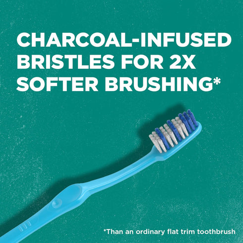 Tom's Of Maine Gentle Charcoal Toothbrush, Soft, 4-Pack (Packaging May Vary)...