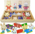 Wooden Bunny Family Dress-up Puzzle Box for Toddlers(72pcs),Change Clothes Puzzle Games, Preschool Learning Activities Toys for Kids Ages 3+...