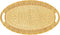 Alisveristime Turkish Ottoman Inspired 2-Person Zamac Serving Tray - Authentic Ellipse Design for Coffee, Tea, and Beverages in Gold, Silver and A...