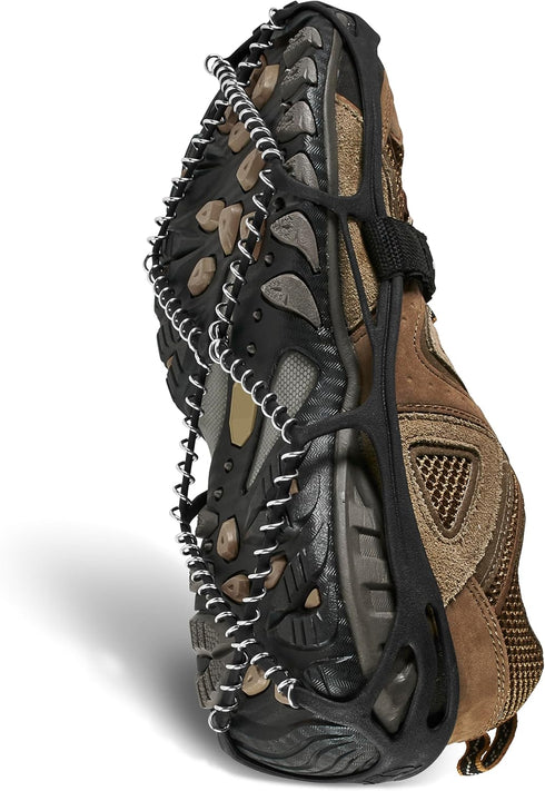 Yaktrax Pro Traction Cleats - 360-Degree Grip on Snow, Ice, & Multi-terrain Surfaces - Elastic Outer Band w/ Easy-On/Off Heel Tab & 1.4mm Stainles...