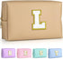 Personalized Birthday Gifts for Women, Preppy Patch Makeup Bag, Chenille Letter Pouch Cosmetic Bag, Travel Organizer, Christmas Gifts for Friends,...
