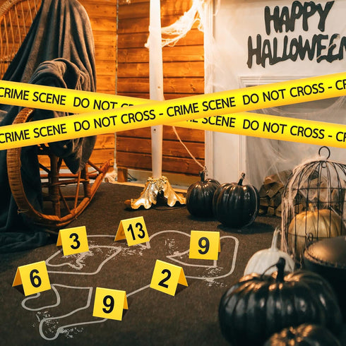 15 Pcs Evidence Markers Crime Scene Markers Tents Crime Scene Decorations Crime Scene Markers Mystery Decorations for Kids Adults Detective Game M...