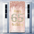 65th Birthday Decorations Door Banner for Women, Pink Rose Gold Happy 65 Birthday Backdrop Party Supplies, 65 Year Old Birthday Poster Door Cover ...
