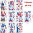 4th of July Gnome Window Clings Decorations 9 Sheets Patriotic Window Clings Red White and Blue Party Supplies Decor for Home School Office Classr...