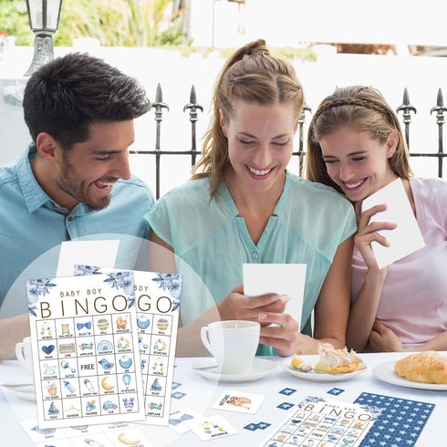 Shower Games Bingo Party Game for Gender Reveal Party Pregnancy Announcement 24 Players Bingo Game Cards Party Games Favors Decor for Family Party...