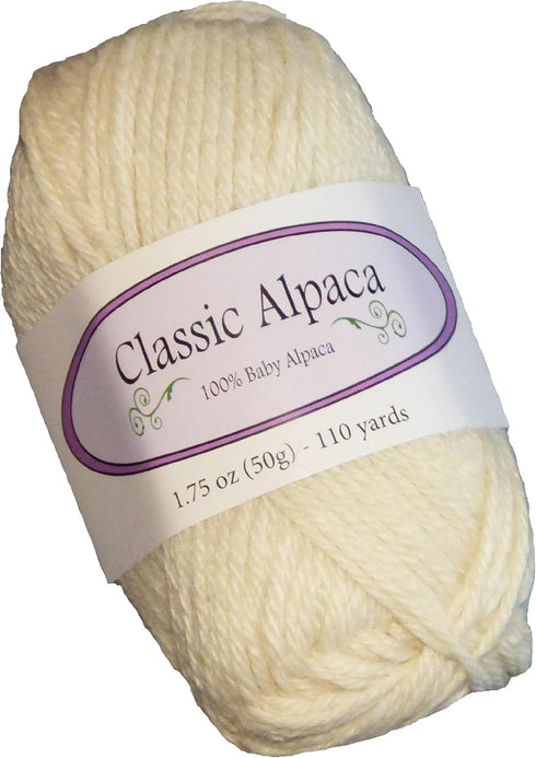Classic Alpaca 100% Baby Alpaca Yarn #100 White House...