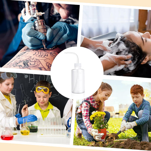 12 Pcs Lab Squeeze Bottle 250ml Plastic Safety Wash Bottles Squirt Bottle Tattoo Bottle for Cleaning Water Tools Plant Irrigation Experiments Tatt...