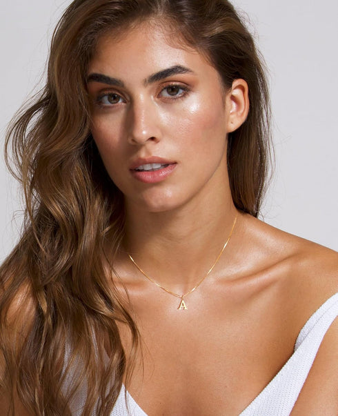 Foxgirl Gold Initial Necklaces for Women, Dainty Gold Letter Necklace Tiny A-Z Pendant Choker Necklace Trendy Cute Personalized Monogram Name Neck...
