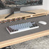 Guffercty kred 61-Keys PBT 60% Keycaps 60 Percent Shine-Through OEM Profile Keycaps Backlit US Layout for 60% Mechanical Keyboard (61 Grey Black)...