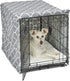 New World Pet Products Dog Crate Cover Featuring Teflon Fabric Protector, Dog Crate Cover Fits Midwest 30-Inch Dog Crates, Light Gray Designer Pat...