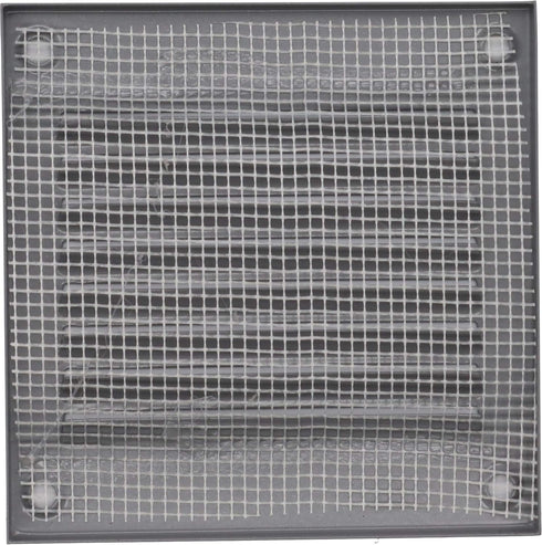 Vent Systems 4'' x 4'' Inch Gray Air Vent Cover Metal Air Return Grill with Built in Pest Guard Screen HVAC Vent Cover for Home Improvement Vent D...