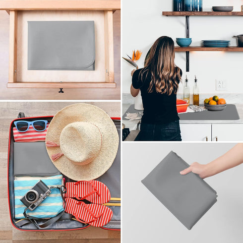FLASLD Heat Resistant Mat for Air Fryer Site on, Fireproof Silicone Mats for Kitchen Counter, Countertop Protector, No-slip and Waterproof (12"X18...