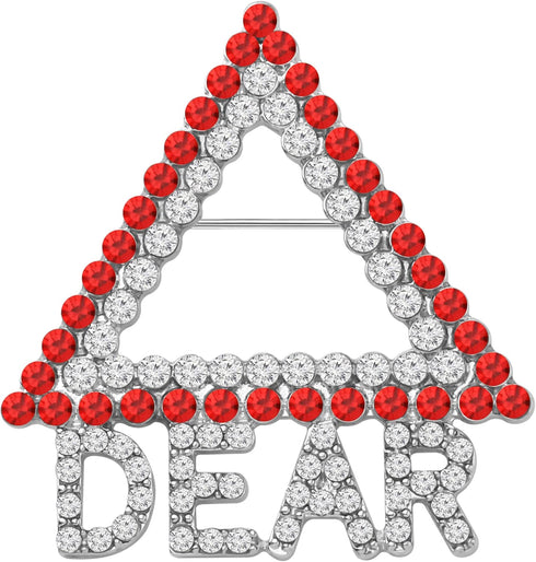 Sorority Jewelry Gift Greek Sorority Gift Dear Triangle Pearl Brooch Pin (DEAR pin)...