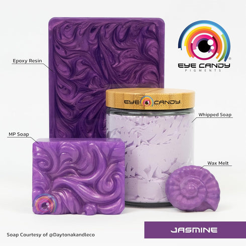 Eye Candy Pigments Premium Purple Mica Powder - Jasmine (25gr) - for Epoxy, Resin, Soap, Paint, Woodworking, Acrylic Pouring, Bath Bombs, Fishing ...