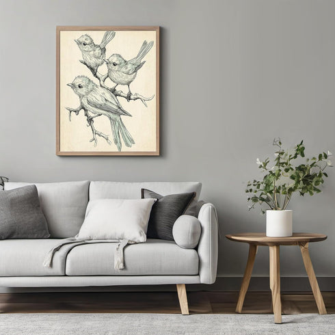 Posterizer 1 pcs-cute little birds on a branch serene scene poster -4-Art for Animal Lovers Gift for Men Women Teens Decor for Home & Office- unfr...