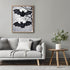 Posterizer 1 pcs- cute gothic print with bats- holloween decor-Gothic Art-Art for Animal Lovers- Living Room Bedroom Decor- unframed wall art...