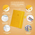 Clever Fox Food Journal Pocket - Daily Food Diary, Meal Planner to Track Calories & Nutrients, Weight Loss Tracker Notebook, 4x5.5” (Amber Yellow)...