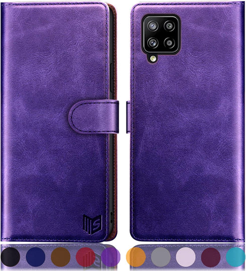 SUANPOT for Samsung Galaxy A42 5G with RFID Blocking Leather Wallet case Credit Card Holder, Flip Folio Book Phone case Shockproof Cover for Women...