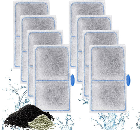 driamor 8 Pack Filter Cartridges for Top Fin EF-S Element and BF5 BETTAFLO Filter, Thickened Fish Tank Replacement Filters Cartridge with Zeolite...