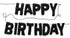 Happy Birthday Felt Fabric Banner | Black Birthday Garland | Reusable Birthday Decoration | Elegant Festive Birthday Party Supply (Black)...