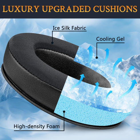 SOULWIT Cooling Gel Earpads Replacement for KRK KNS6400/KNS6402/KNS8400/KNS 8402 Headphones, Ear Pads Cushions with Durable Ice Silk Fabric, Comfo...