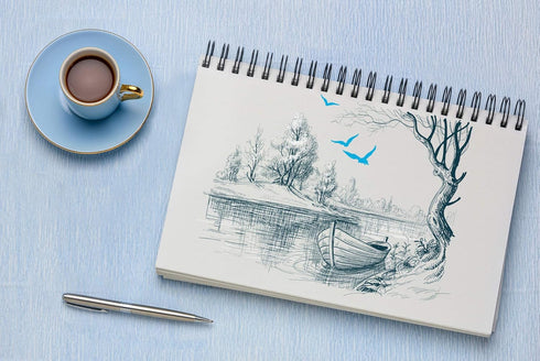 Artist’s Sketchbook Hardcover – 200GSM Very Thick Paper – Large, Spiral Sketch Book for Drawing and Mixed Media – Sketch Pad, Art Book - 8.25 x 11...