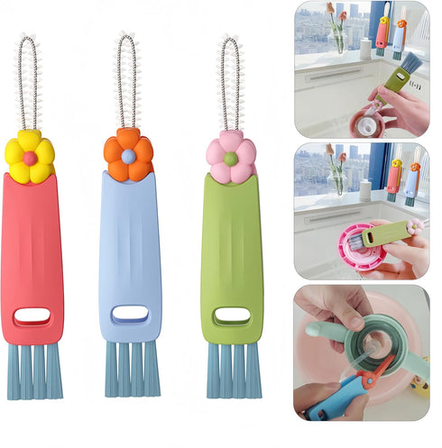 3 in 1 Cup Lid Cleaning Brush, Crevice Cleaning Brush, Cup Lid Cleaner for Bottle Gap Tight Spaces Cup, Water Bottle Lid Cleaner (3 PCS)...
