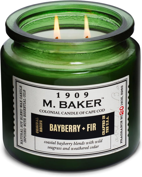 Colonial Candle Bayberry Fir Scented Jar Candle | 2-Wick Natural Soy Blend Wax Candle for Home | Relaxing Aromatherapy Candle Infused with Essenti...