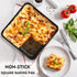 P&P CHEF 9 Inch Square Baking Pan, Square Cake Lasagna Pan, Nonstick Coated Stainless Steel Lasagna Pan for Baking Roasting Serving, Oven Safe & E...