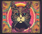 Posterizer 1 pcs- psychedelic funky hippie colorful cat 2-Fantasy & Fiction Art-Retro Art- Living Room Bedroom Decor- unframed wall art...