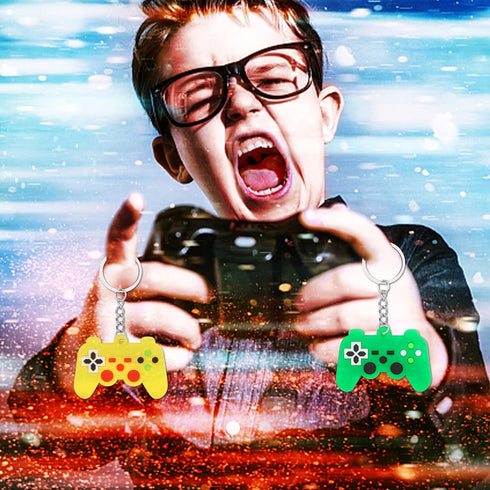 30PCs Video Game Party Favors Keychains Game Controller Keychains for Boys Girls Video Game Birthday Party Goodie Bag Fillers...
