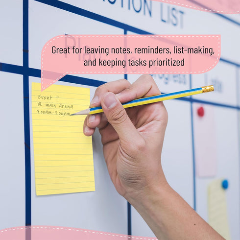 Mr. Pen- Lined Sticky Notes 4x6, 6 Pads, 45 Sheet/Pads, Morandi Colors, Sticky Notes with Lines, Sticky Note Pads, Sticky Pads, Sticky Notes Lined...
