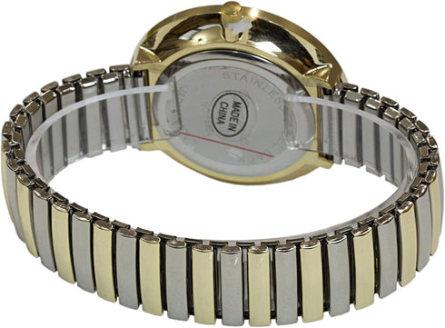 Super Large Face Easy to Read Two-Tone Stretch Band Watch...