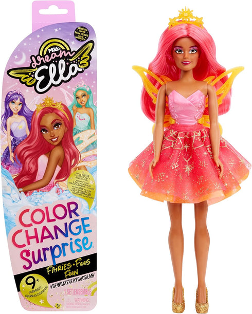 MGA Entertainment Dream Ella Color Change Surprise Fairies Celestial Series Doll - Yasmin Sun Inspired Fairy with Iridescent Sparkly Wings & Purpl...